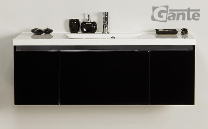 Szafka łazienkowa czarny połysk 120 cm Diamond