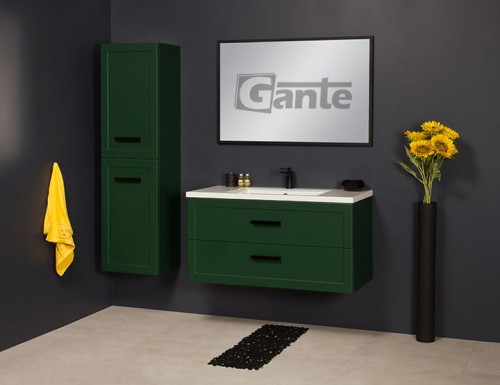 Zielona szafka do łazienki 101 cm 2 szuflady z umywalką kolekcja Meiva (1).jpg
