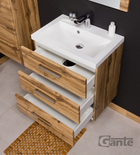 Szafka łazienkowa 60 cm 3 szuflady dekor dąb naturalny z umywalką 60 cm kolekcja Fokus  (1).jpg