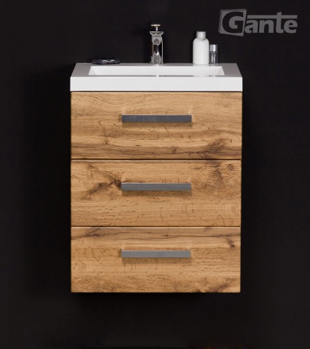 Szafka łazienkowa 50 cm 3 szuflady dekor dąb naturalny z umywalką 50 cm kolekcja Fokus (3).jpg