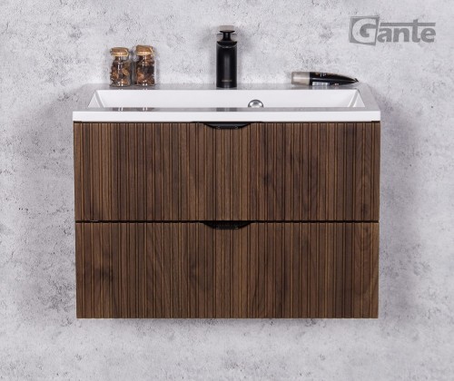 Szafka do łazienki z umywalką 60 cm z 2 szufladami drewno ciemne front lamele kolekcja Victa (2).jpg
