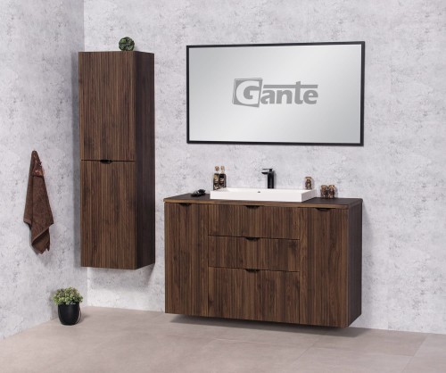 modna szafka do lazienki z blatem 120 cm czarna um ywalka nablatowa kolor ciemne drewno glebokosc szafki do 40 cm 3 szuflady i szafki z boku (2).jpg