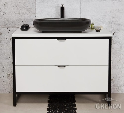 stojaca szafka do lazienki bialy blat 100 cm czarna nablatoa umywalka (2).jpg