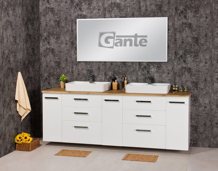 szafka do dużej łazienki 2 metrowa z blatem w dekorze drewna i umywalkami nablatowymi (2).jpg