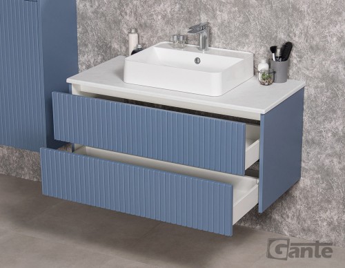 Szafka pod umywalkę z cienkim blatem 100 cm w kolorze marmuru fronty ryflowane z lamelami szuflady bez uchwytów system otwierania push kolekcja mebli mirage mantes-pl (1).jpg