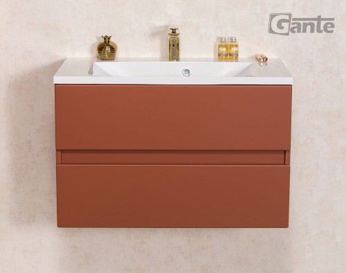 pomarańczowe meble łazienkowe szafka 80 cm 2 szuflady kolor ceglasty kolekcja Esto kupuj na mantes (3).jpg