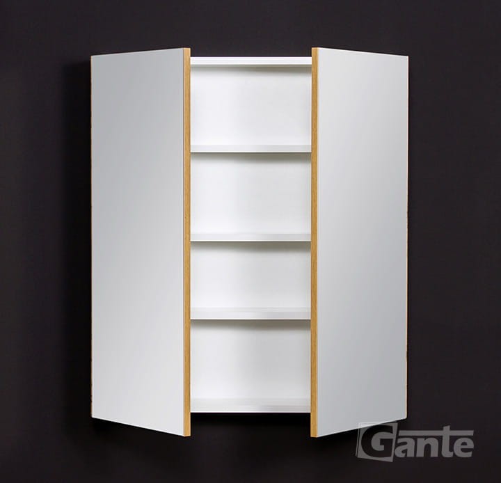 Szafka z lustrem na froncie 70 zm 2 drzwiowa głębokość 16 cm boki w dekorze dąb naturalny kolekcja mebli łazienkowych Fokus 1.jpg