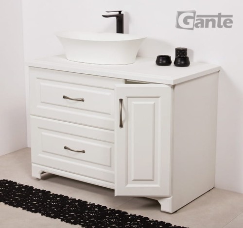 szafka łaziernkowa w angielskim stylu ozdobna z blatem i umywalką nablatową 100 cm kolekcja Finea (1).jpg