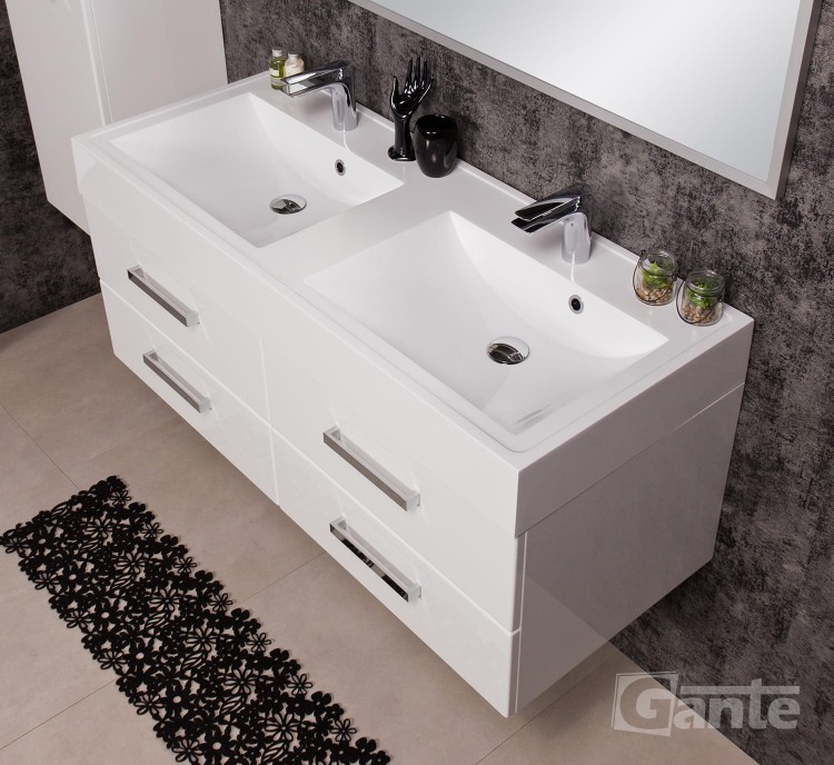 szafka łazienkowa z umywalka podwójną 120 cm biały połysk kolekcja Fokus od Gante (4).jpg