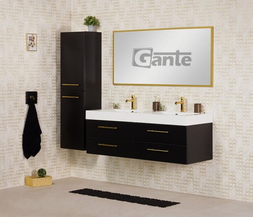 szafka do łazienki dla 2 osób 140 cm czarna szafka ze złotymi uchwytami  (1).jpg