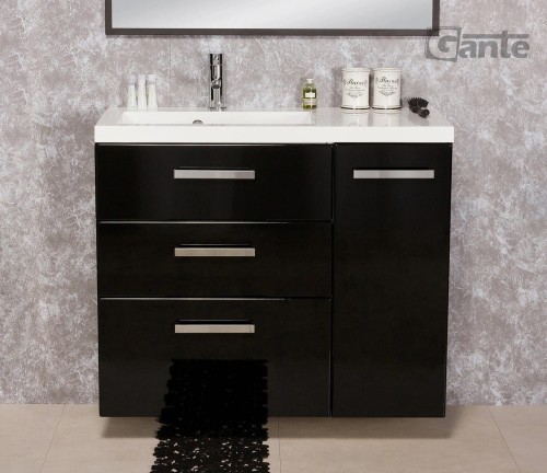 szafka do łazienki czarna 90 cm z umywalką 90 cm kolekcja Fokus głębokość 39 cm  3 szuflady (2).jpg