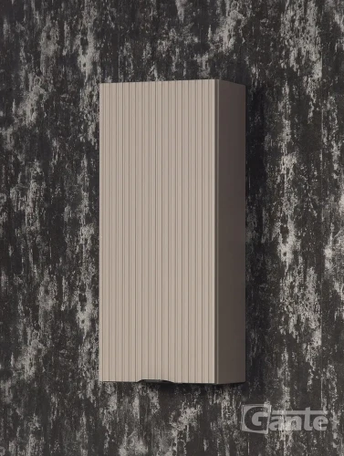 1 drzwiowa szafka wisząca łazienkowa 30 cm kolor bezowy fume mat lamele na froncie