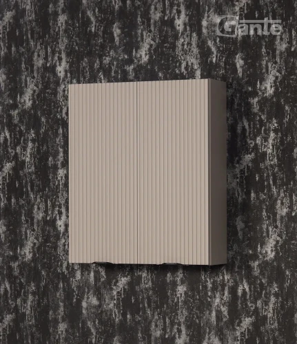 2 drzwiowa szafka wisząca łazienkowa 60 cm kolor bezowy fume mat lamele na froncie (3).webp