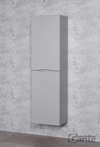 regał łazienkowy z koszem jasny szary kolekcja Onda