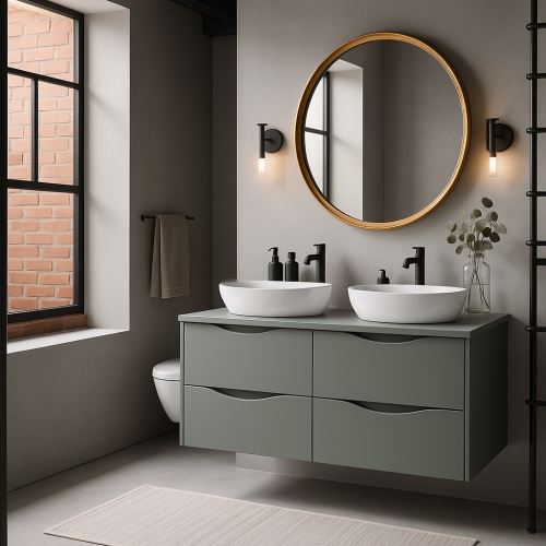 szafka łazienkowa z blatem na 2 umywalki 120 cm szałwia  slim głębokość 35 cm kolekcja Onda (2).png