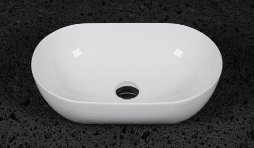 Umywalka owalna nablatowa MIVA BIAŁA