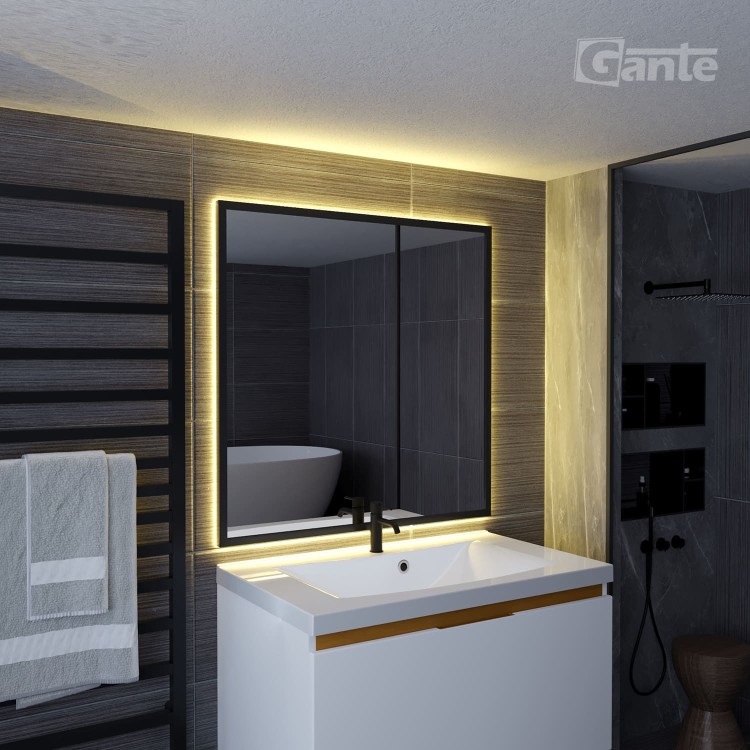 lustro z oświetleniem Led w czarnej ramie 80 cm x 80 cm (5).jpg