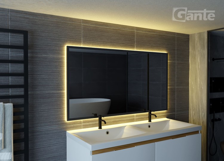 lustro z oświetleniem Led w czarnej ramie 120 cm x 65 cm (5).jpg