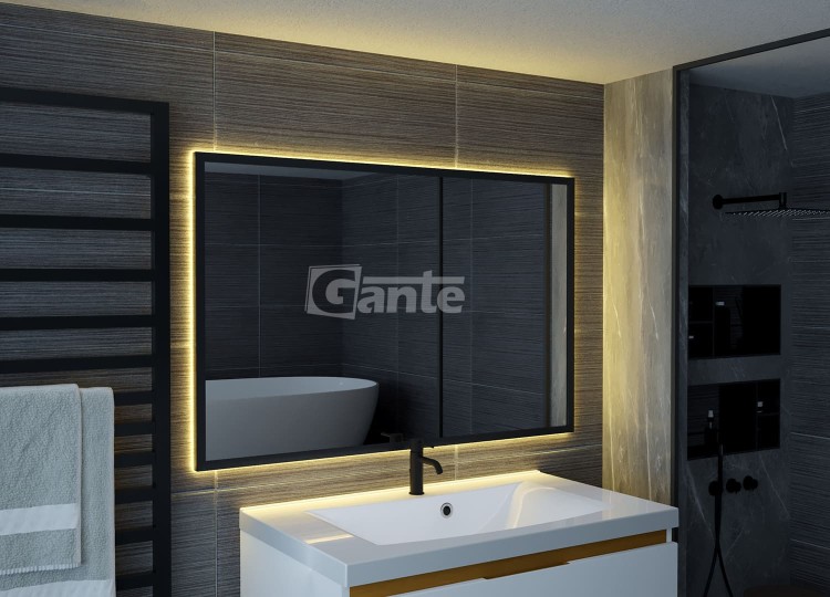 lustro z oświetleniem Led w czarnej ramie 100 cm x 65 cm (5).jpg