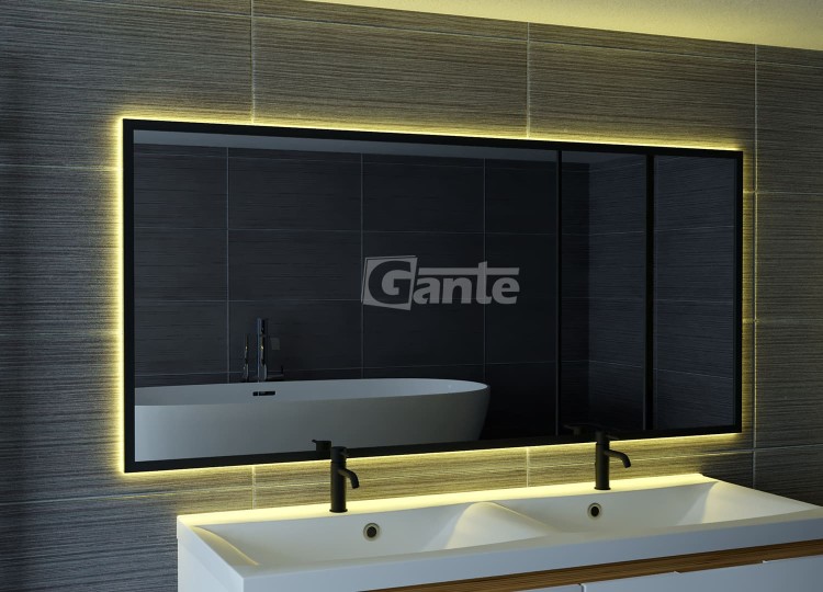 lustro z oświetleniem Led w czarnej ramie 140 cm x 65 cm (1).jpg