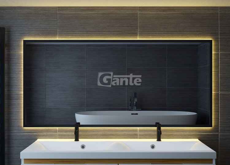 lustro z oświetleniem Led w czarnej ramie 140 cm x 65 cm (2).jpg