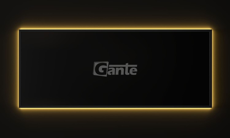 lustro z oświetleniem Led w czarnej ramie 160 cm x 65 cm