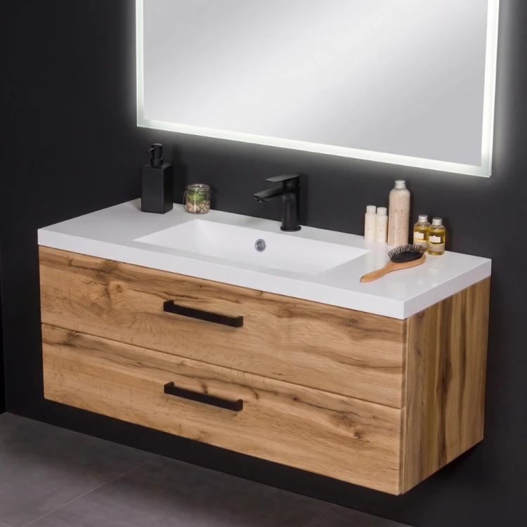 szafka loft 100 cm z umywalką 2 szuflady czarne uchwyty kolekcja Fokus loft od Mantes.png