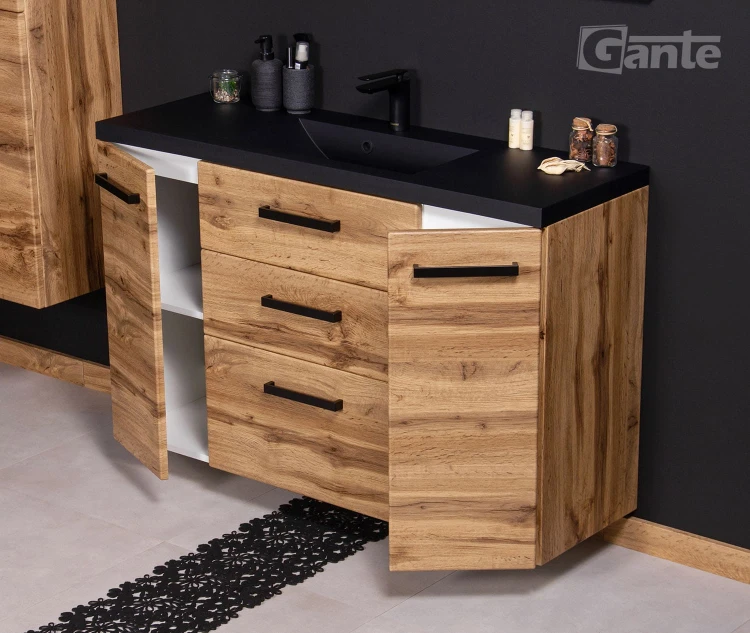 szafka łazienkowa w stylu loft 120 cm z czarna umywalką z blatem odstawczym  (5).jpg