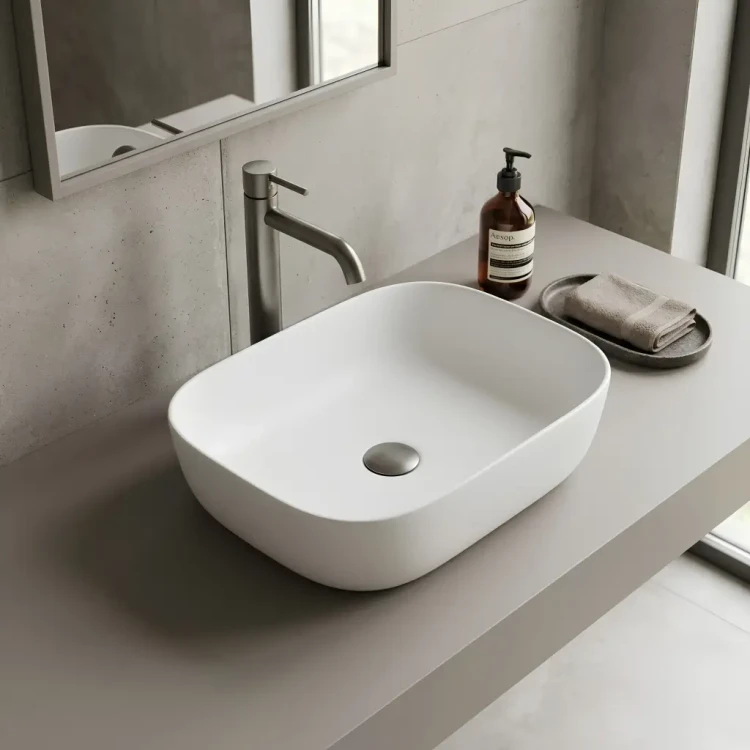 prostokatna-biala-umywalka-ceramiczna-nablatowa-zaokraglone-krawedzie-46-centymetrow-szerokosci-premium.webp