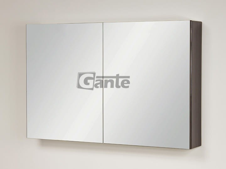 Szafka lustrzana 100 cm - szary połysk