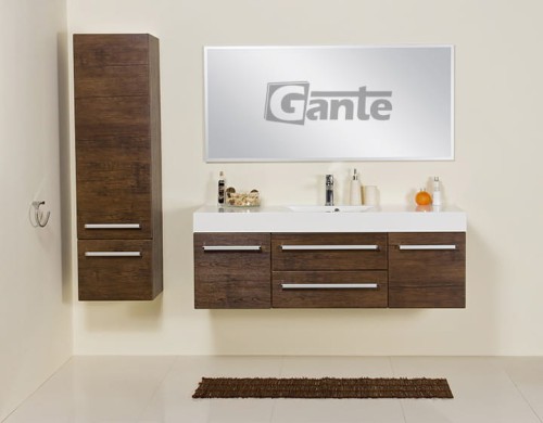 Szafka łazienkowa wisząca 140/50 cm antyczne drewno [FOKUS]