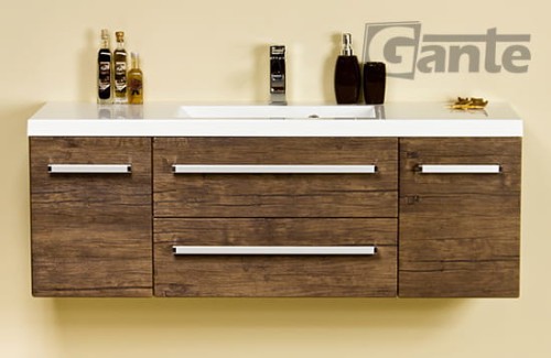 Szafka do łazienki 120 cm wisząca kolor antyczne drewno