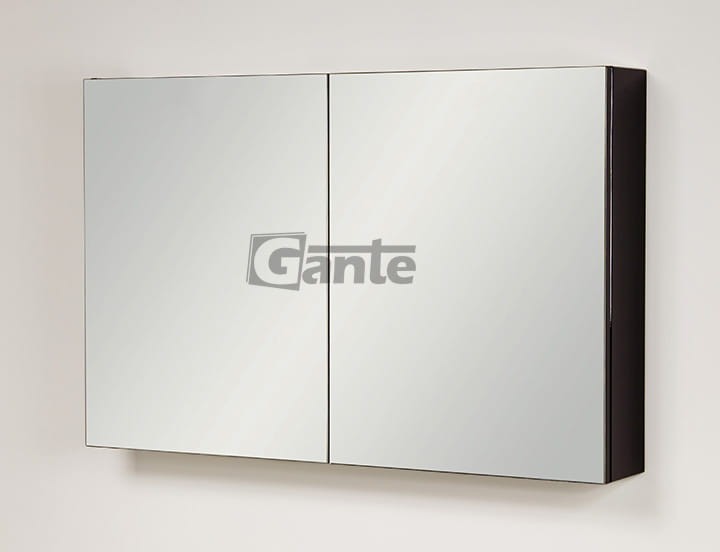 Szafka lustrzana 90 cm - czarny połysk