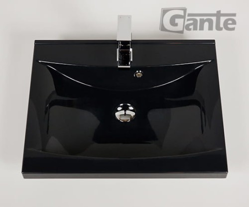 Czarna umywalka Lucia 60x48 cm