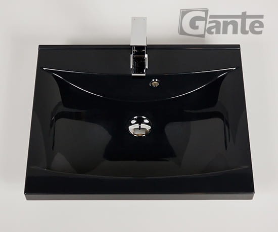 Czarna umywalka Lucia 60x48 cm
