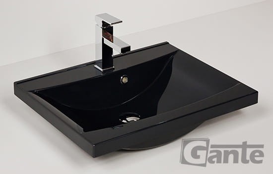 Czarna umywalka Lucia 60x48 cm
