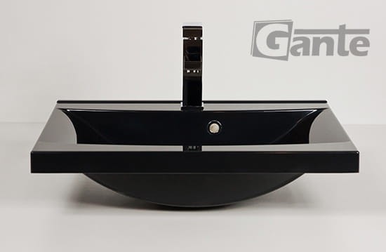 Czarna umywalka Lucia 60x48 cm