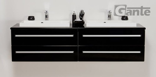 Podwojna-szafka-pod-umywalke-160-cm-Fokus-czarny-polysk