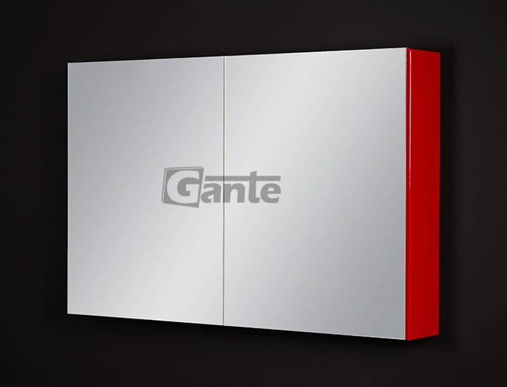 Szafka lustrzana 100 cm czerwony połysk