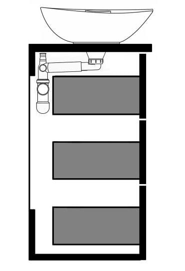 Syfon umywalkowy tylnego montażu