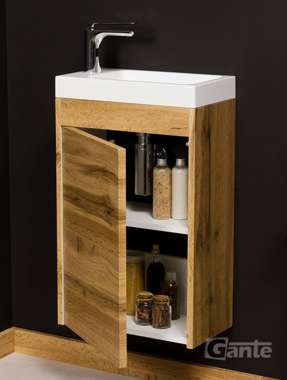 Szafka do małej łazienki 40 cm z umywalką Cler Loft