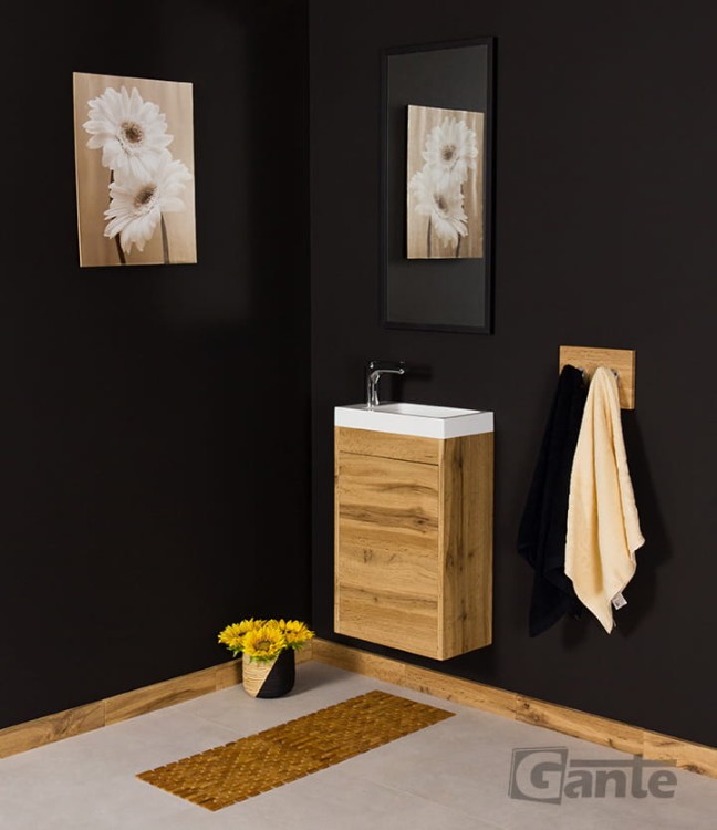 Szafka do małej łazienki 40 cm z umywalką Cler Loft