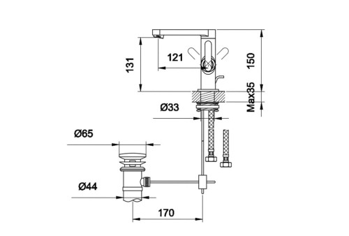 Bateria umywalkowa Kohlman Boxine