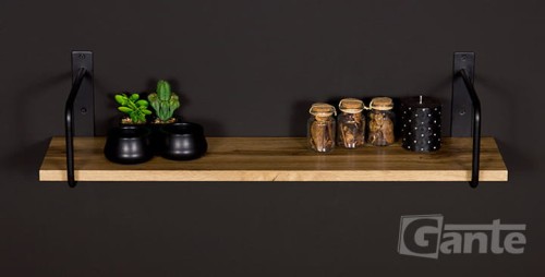 Półka loft 80 cm ze wspornikiem  Belt