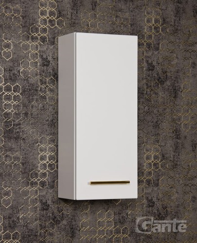 maławiszaca szafka do łazienki biały połysk ze złotym uchwytemmeble łazienkowe Belli gold