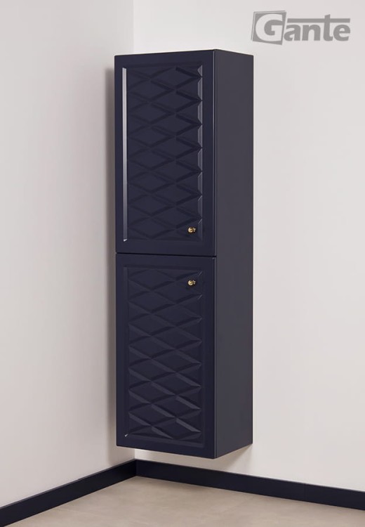 Granatowy regał do łazienki 2 drzwiowy z półkami (2).jpg