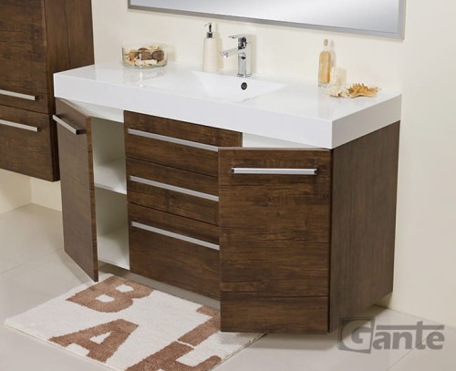 Wisząca szafkapod umywalkę 140 cm szerokości i 50 głębokości z umywalką dekor szafki antyczne drewno 3 szuflady i boczne szafki (1).jpg