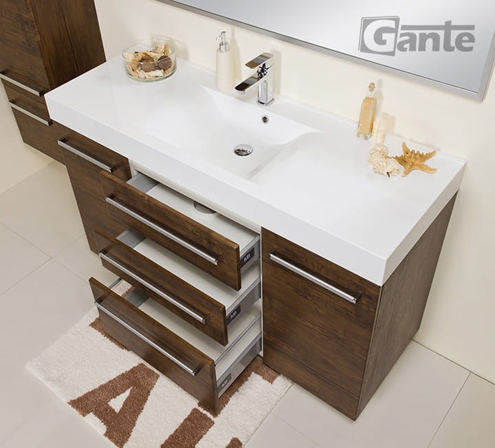 Wisząca szafkapod umywalkę 140 cm szerokości i 50 głębokości z umywalką dekor szafki antyczne drewno 3 szuflady i boczne szafki (5).jpg