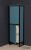 Stojący regał łazienkowy w kolorze niebieskim opcja 2 drzwiowa