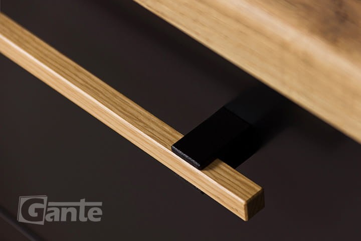 Drewniany uchwyt meblowy reling dekor dębowy